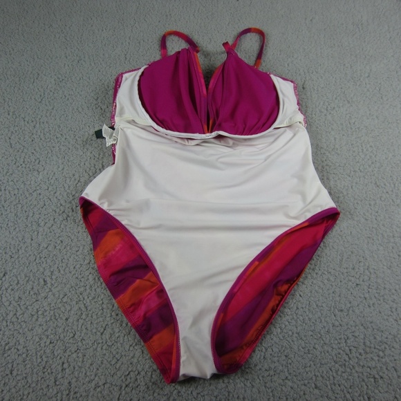Lauren Ralph Lauren Swimsuit Womens 10 One piece  stretchy Beach colorful *Read* - Picture 14 of 15